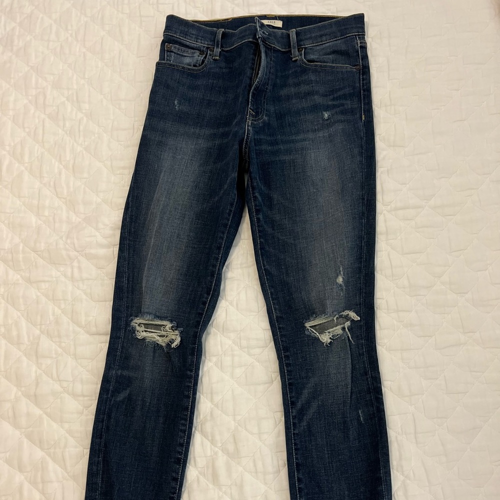 ABLE distressed skinny cut-off denim jeans size 27